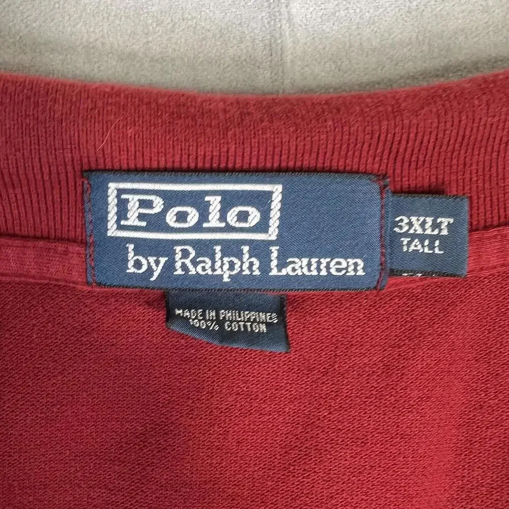 Vintage Polo Ralph Lauren Shirt Mens 3XLT Red Blue Pony Short Sleeve 90s
